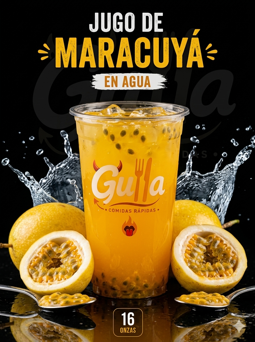 Jugo de maracuyá en agua