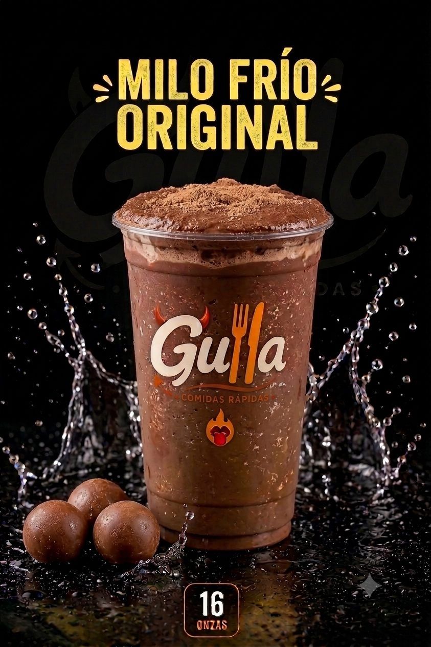 Milo frio en leche